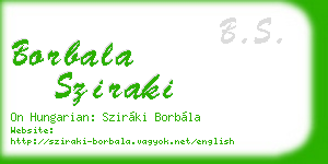 borbala sziraki business card